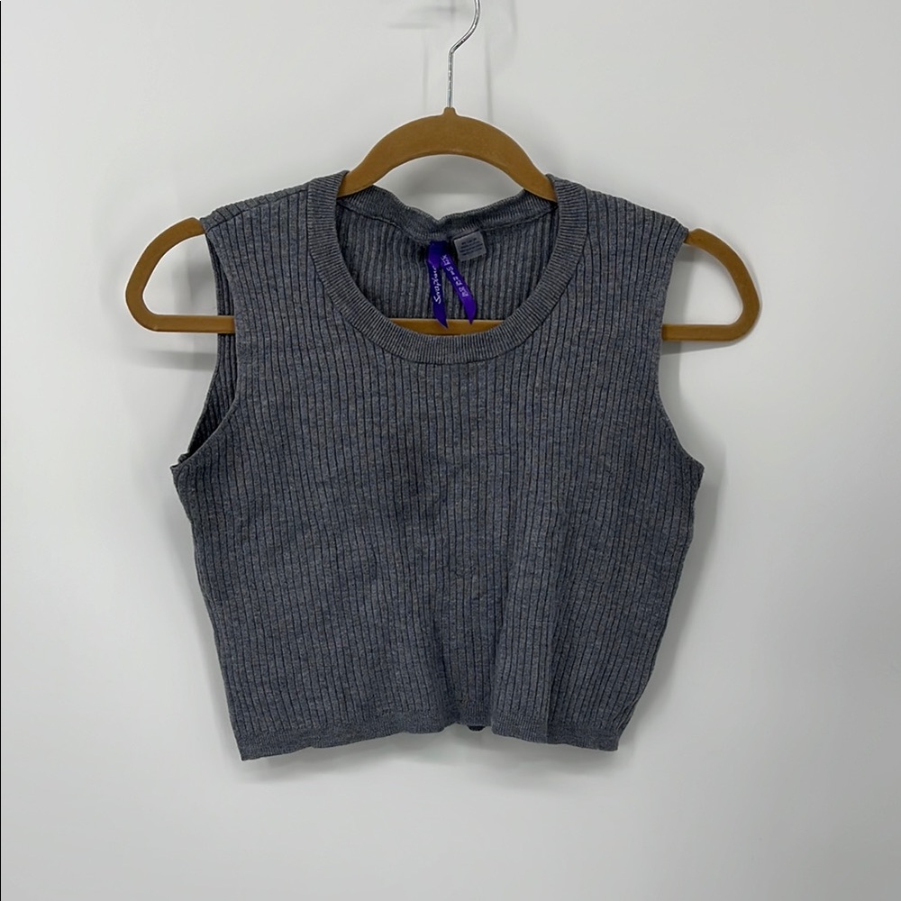 Seraphine Sleeveless Gray Crop Top US Size 8
